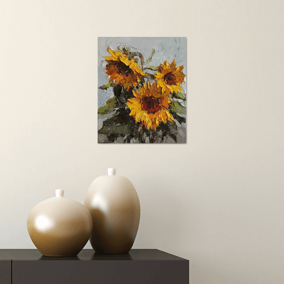 Three Sunflowers