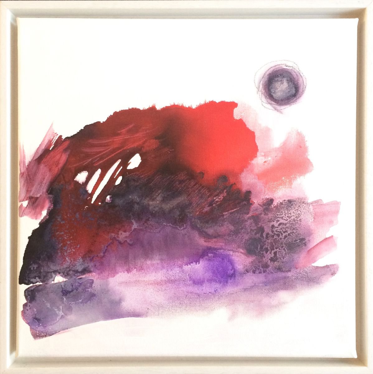 Abstract Landscape Painting By Gesa Reuter, 17 X 17, Promise Ii, Original Artwork