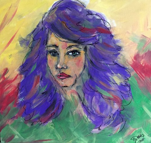 Girl with the purple hair by Carolyn Shoemaker (Soma)