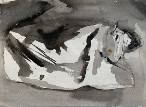 Asleep, 23x31 cm by Frederic Belaubre