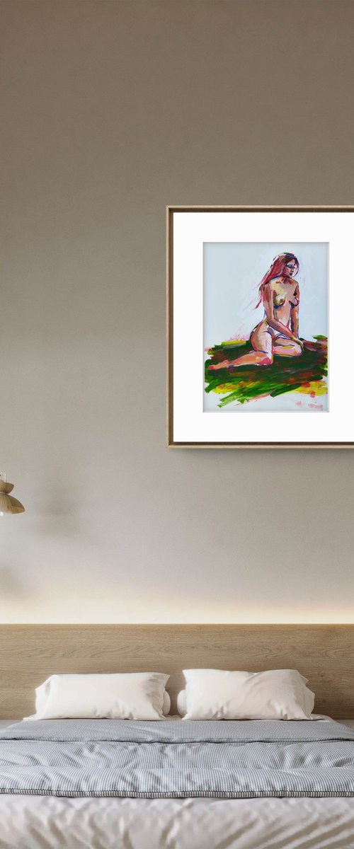 Colorful Nude Sketch by Ann Krasikova