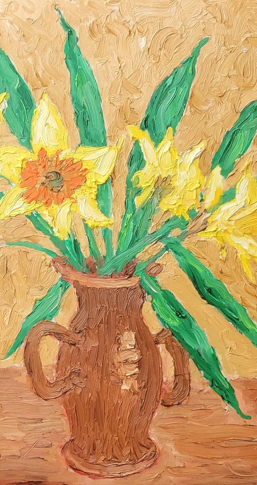Vase of daffodils by Colin Ross Jack