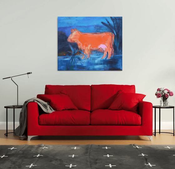 The Orange Ghost Cow