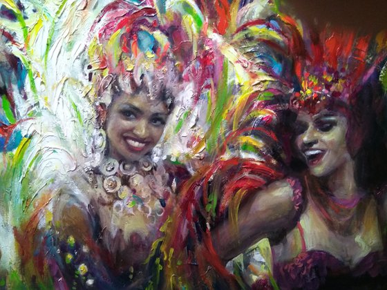 Carnival- Impasto Oil Painting