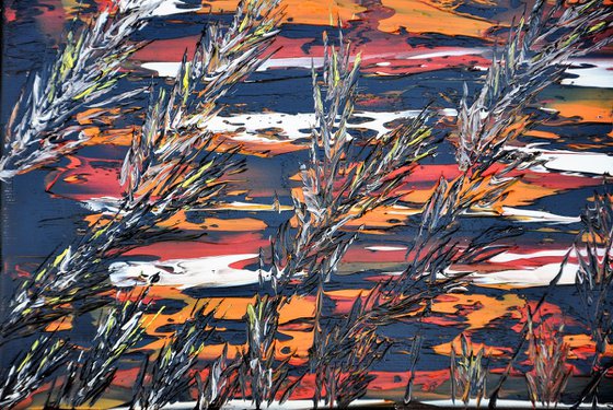Grasses In Red