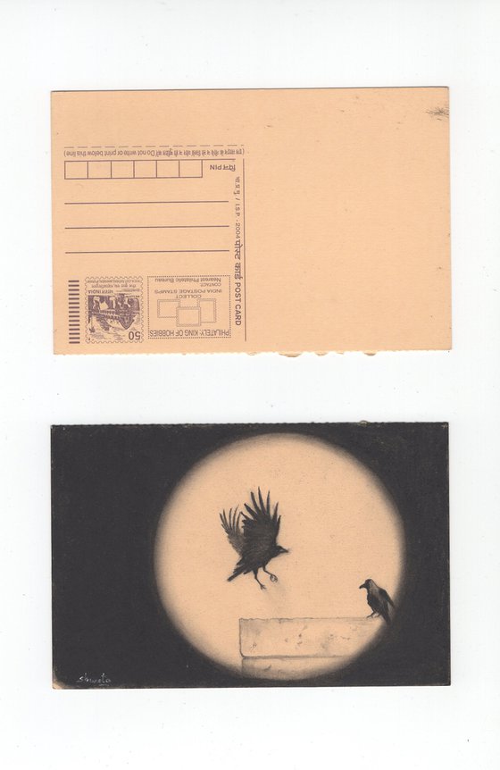Indian House Crows Postcard