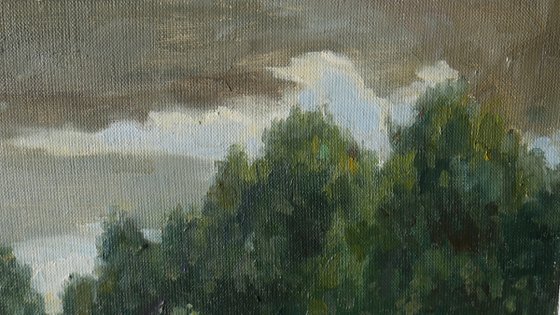 Before The Storm. The July Day - original sunny summer painting