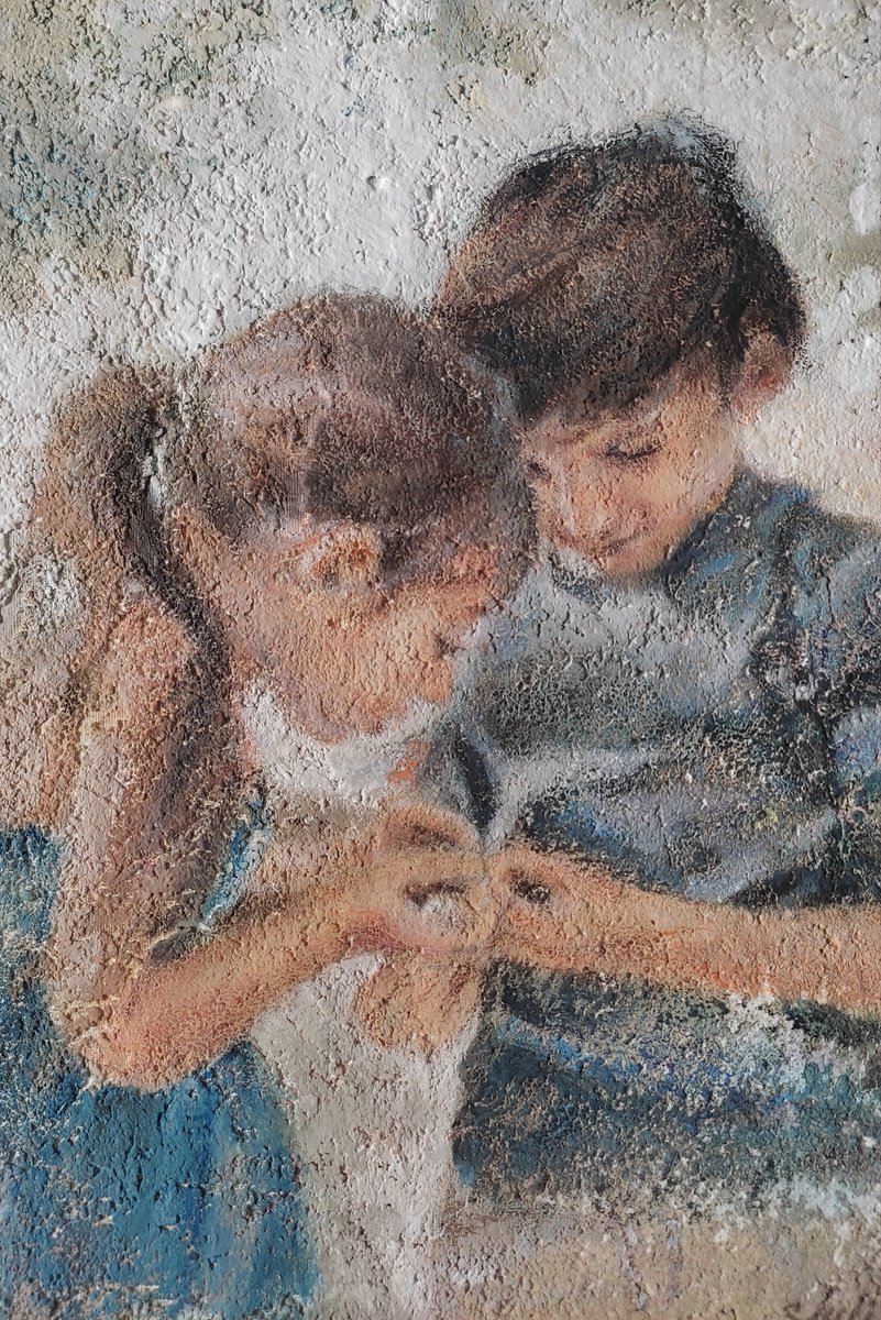 Impressionistic Portrait Oil Painting By Yuliia Kyrsanova, 16 X 20", Splinter, Original Artwork