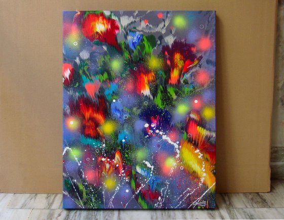 ”Romantic Evening” Abstract Painting on canvas