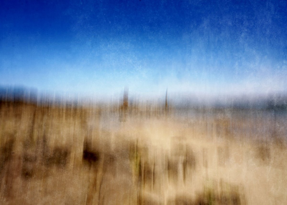 Impressionistic Landscape Photograph By Philippe Berthier, 28 X 20", Seisme,Magnitude Inconnue.., Original Artwork