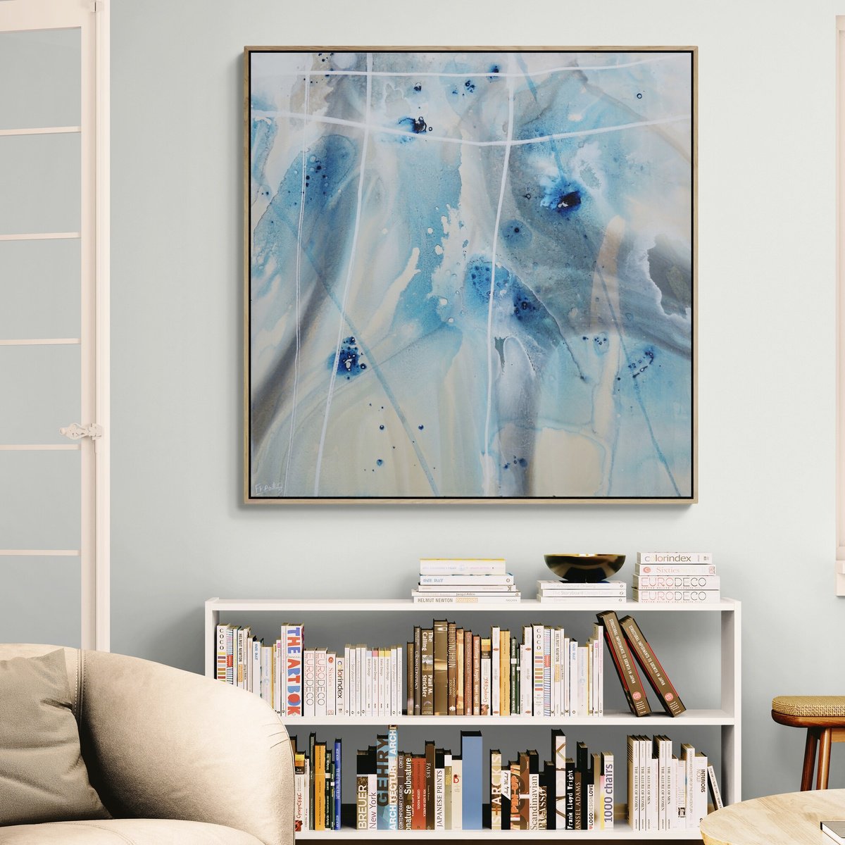 Abstract Acrylic Painting By Franko, 47 X 47, Refined 41, Original Artwork