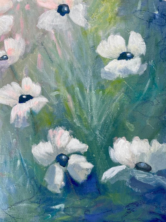 White poppy meadow