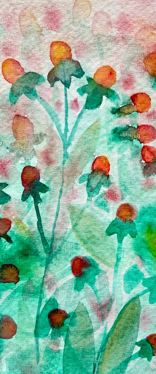 Berries and Leaves, watercolour painting by Janice MacDougall