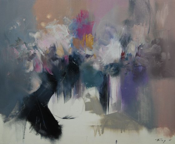Abstract painting from Still Life Series 2015 ,  " Morning Easiness " (127sl15)