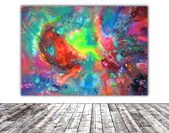 Perfect Harmony VIII - Abstract Painting, Modern Fauve Neogestural - Ready to Hang, Office, Home, Hotel and Restaurant Wall Decoration