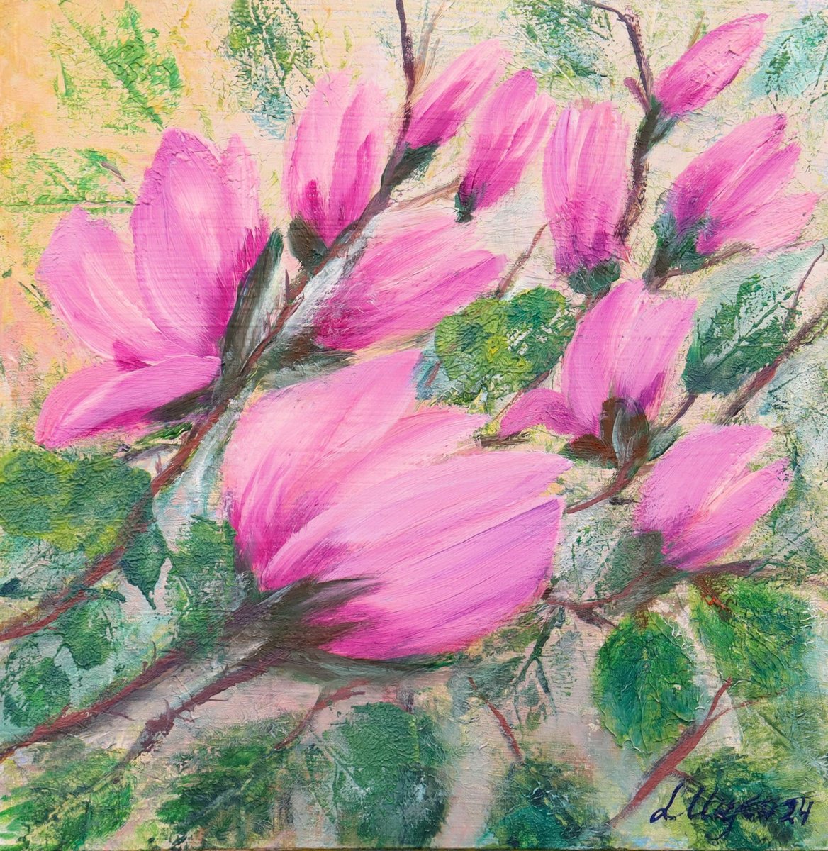 Magnolia flowers by Ludmilla Ukrow