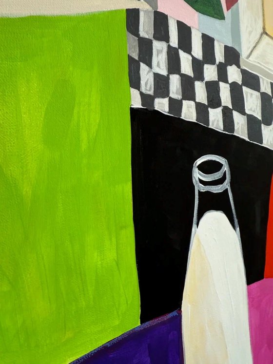 Morning Milk Carton in Floral Kitchen