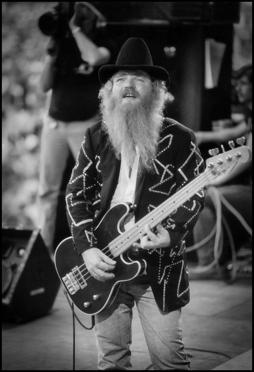 Photorealistic Portrait Photograph By Robbert Frank Hagens, 17 X 23", Dusty Hill Zz Top 1982, Original Artwork