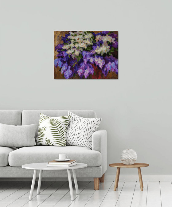 Abstract painting - Lilacs painting #2