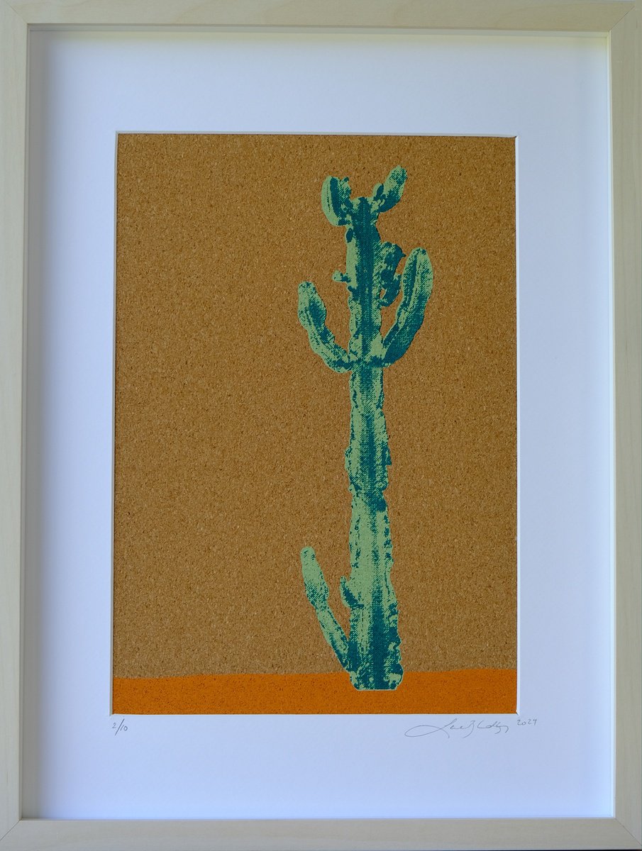 Botanical Screenprint By Lene Bladbjerg, 12 X 16", Cactus Dream 2, Original Artwork