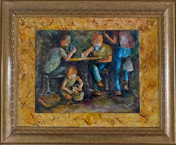 Unique Original Oil Painting of Treasure Purse Image 9x12 fully framed