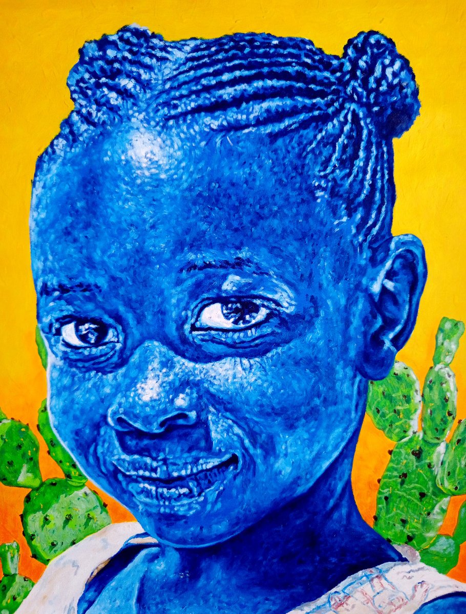 Impressionistic Portrait Oil Painting By Clement Mohale, 24 X 30, Gentle Smile, Original Artwork