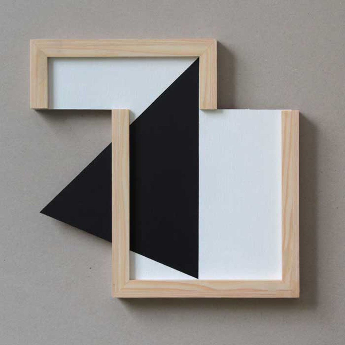 Geometric Abstract Acrylic Painting By Martin Singer, 12 X 13", Cctn-23, Original Artwork