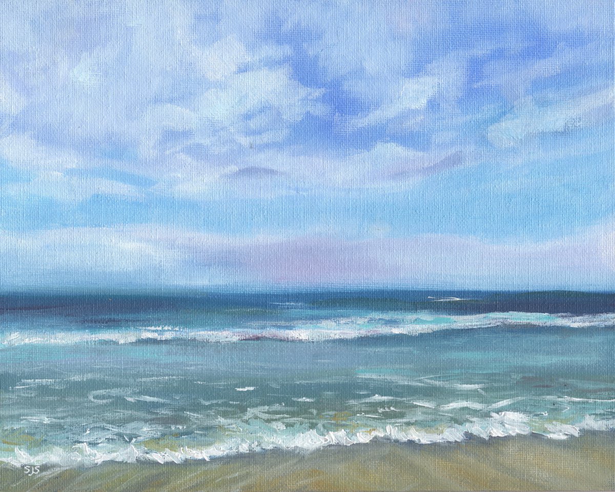 Beach Day - Oil Study, Cornwall by Sarah Stowe