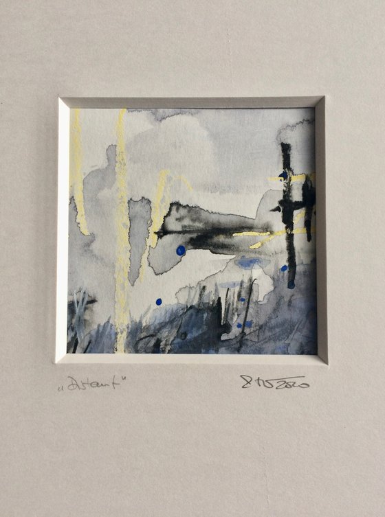 Distant  I  Landscape Miniature Watercolor