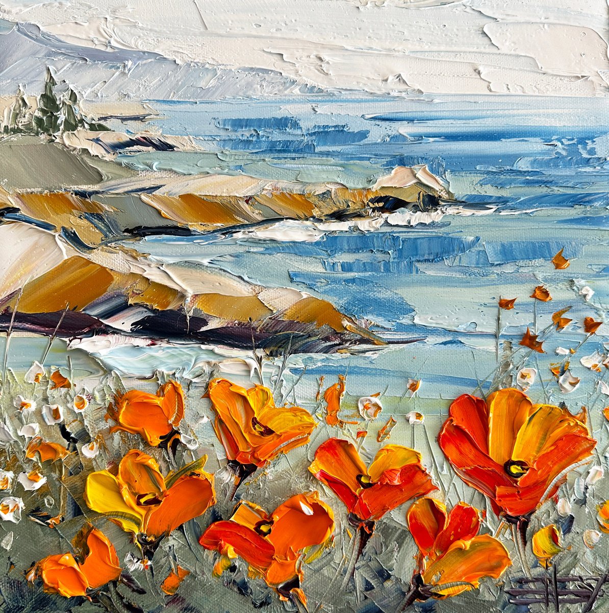 California Poppy Coast by Lisa Elley