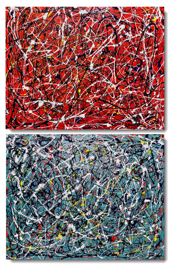 Diptych - Tribute to Pollock