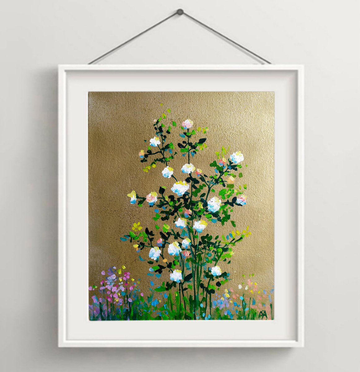 Flowers on gold by Anna Aboskalova