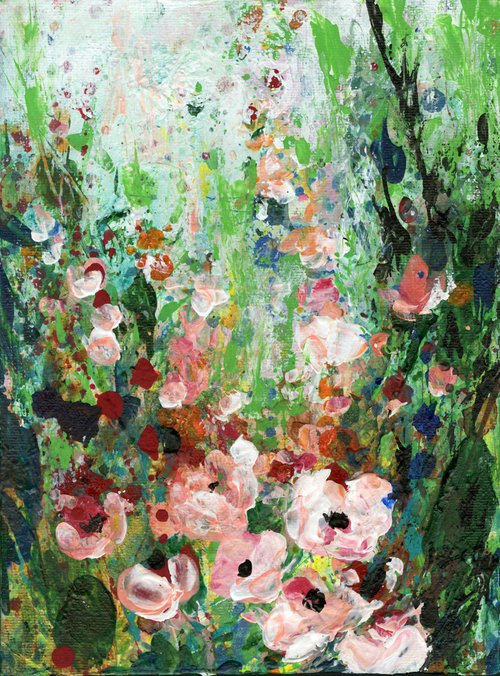Garden Of Enchantment 7 - Floral Landscape Painting by Kathy Morton Stanion by Kathy Morton Stanion