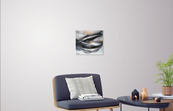 Ebb and Flow , Minimalism, Black and White Painting, Interiors
