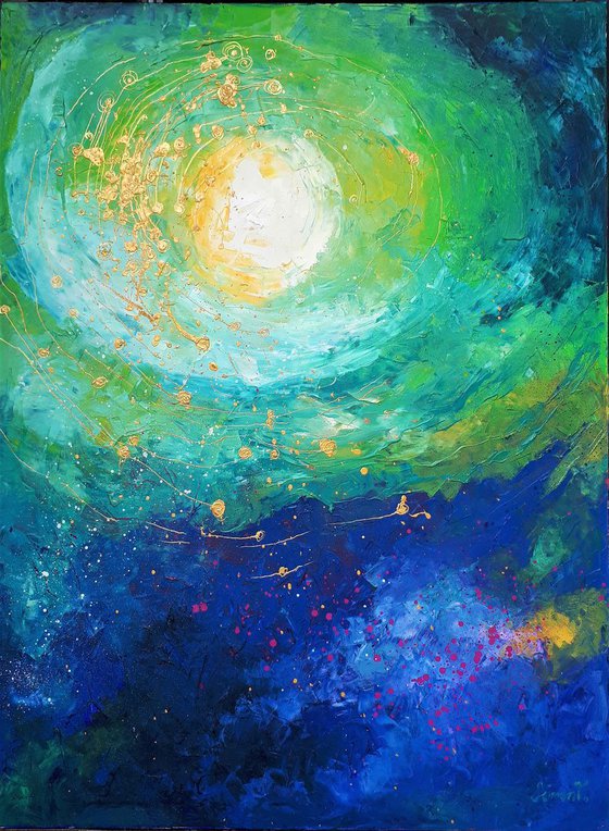 Shine Through Blue  (90x120cm)