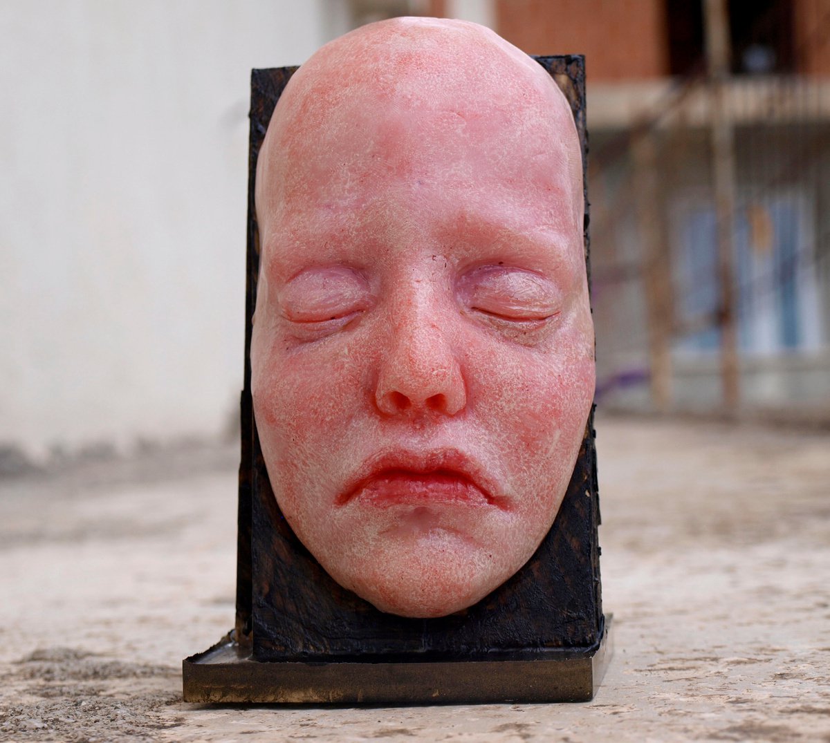Dream. Tiny sculpture, Realistic face art object, Small statue by Polina Verbytska