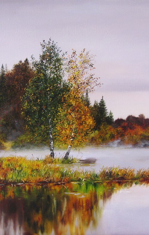 Warm hues of autumn, Misty scenery by Natalia Shaykina