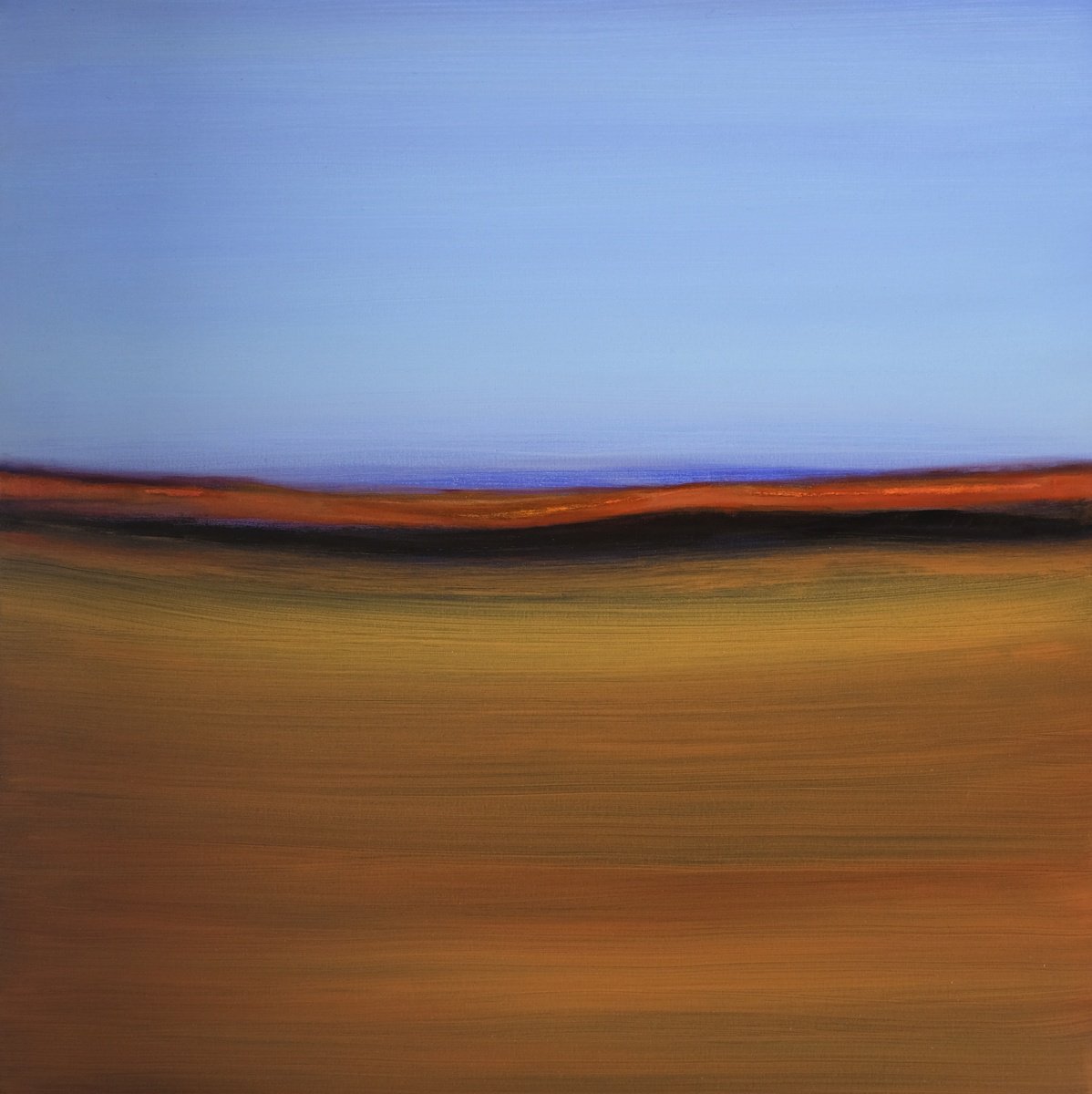 Abstract Landscape Acrylic Painting By Pier Maurizio Greco, 31 X 31", Margine, Original Artwork