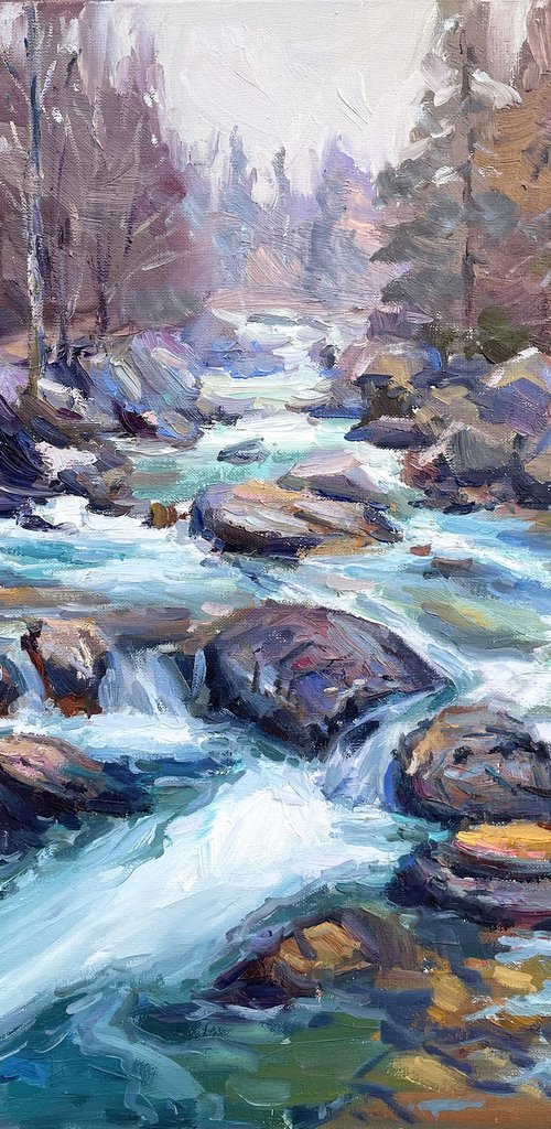 " River by Evgeny Chernyakovsky