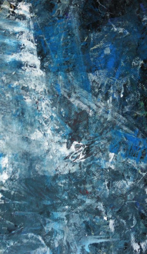 unique way to paint the angel theme spiritual energy cosmic blue light by OVIDIU KLOSKA low price masterpiece by Kloska Ovidiu