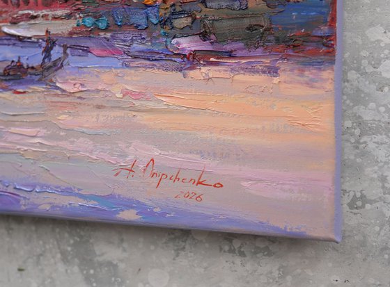 Rialto Bridge. Venice evening