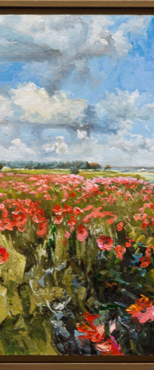 LANDSCAPE WITH POPPIES 2 by Oleksii Vylusk