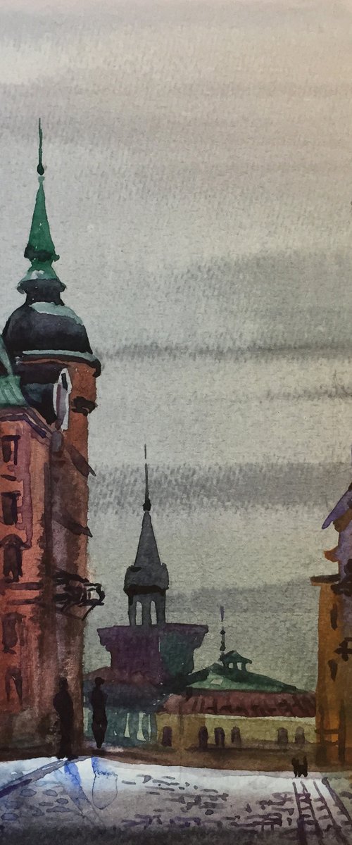 Stockholm. Old city sketch. by Natalia Veyner