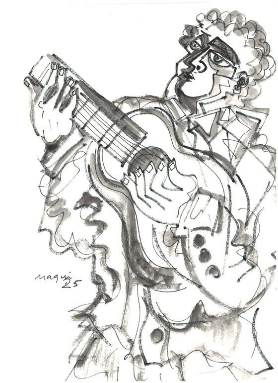 Man with guitar 25 D