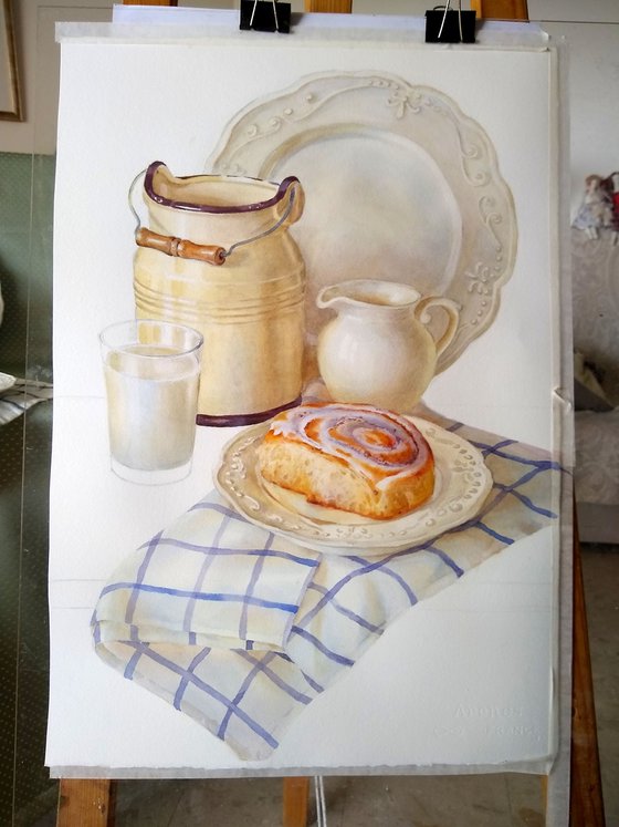 Still life with cinnabon