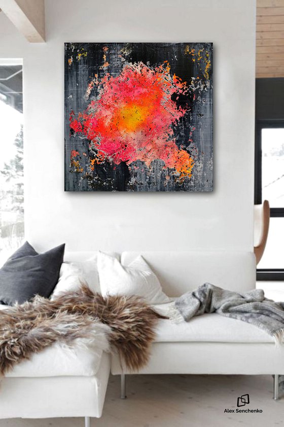 100x100cm. / abstract painting / Abstract 2198