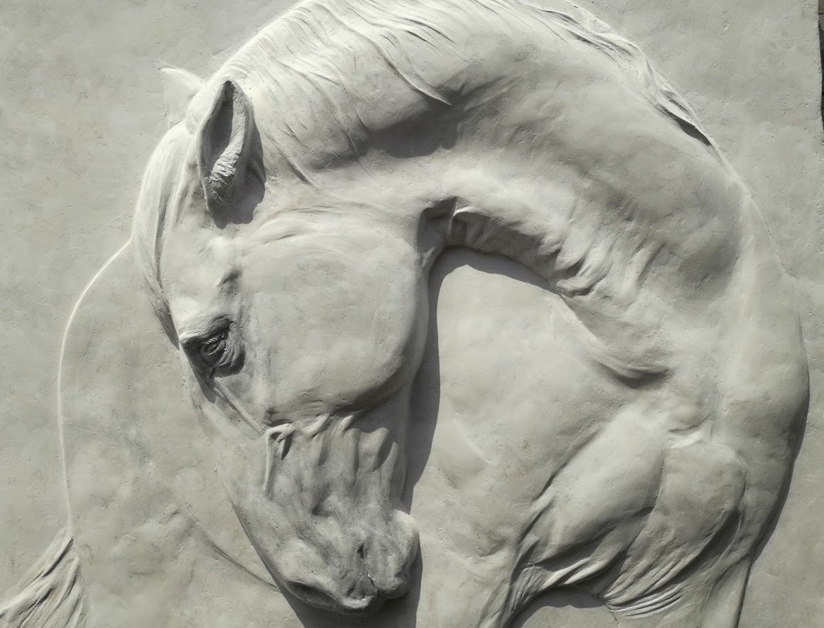 Photorealistic Animal Relief By Marie Madej, 28 X 24", Dream, Original Artwork