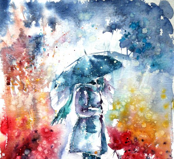 Girl with umbrella