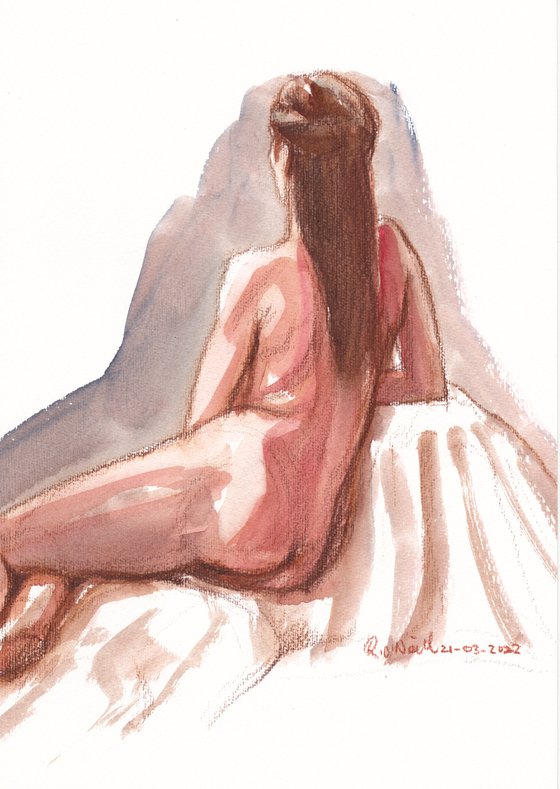 Seated female nude