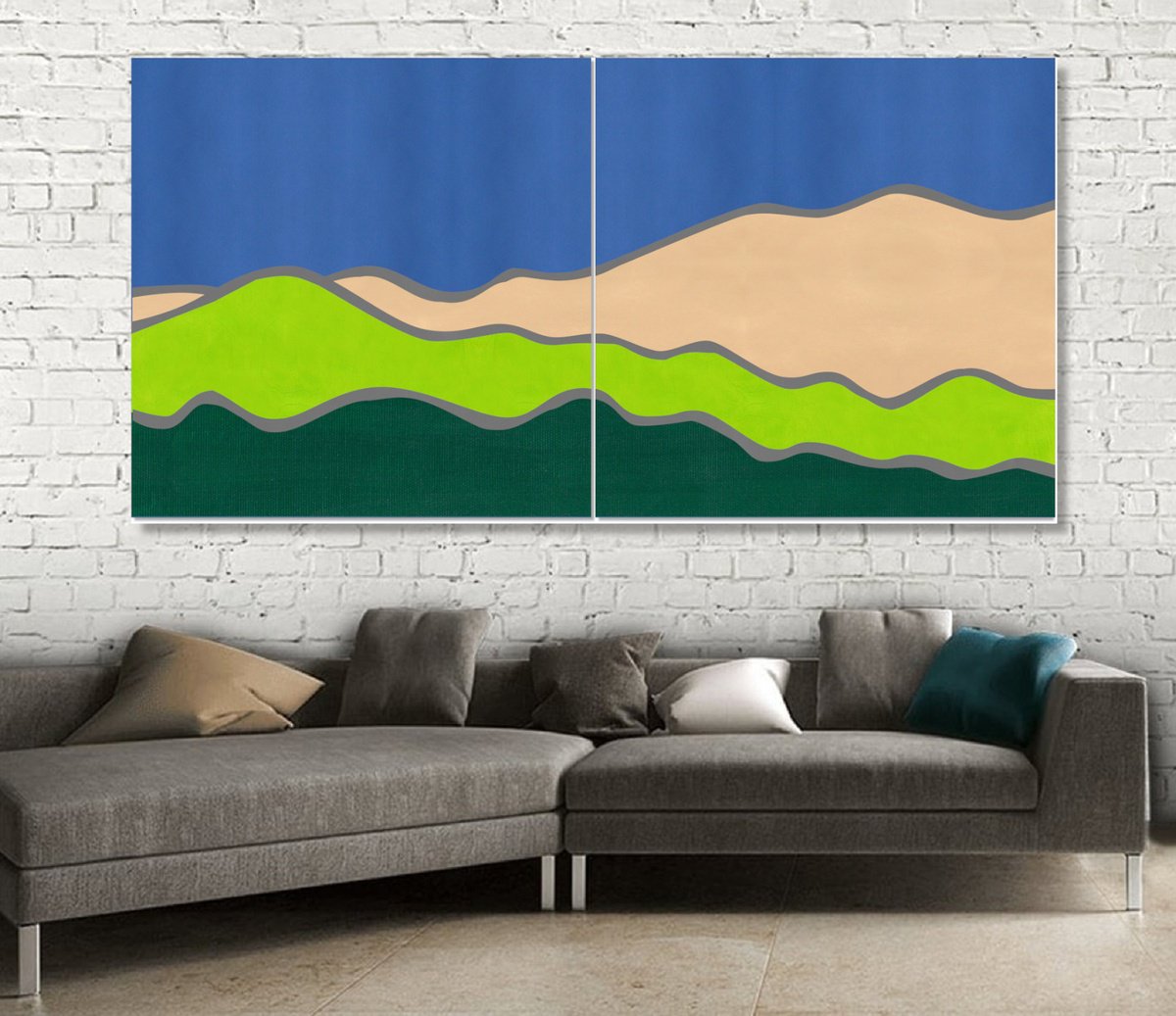  Contemporary Landscape #61 By Marina Krylova, 71 X 35, Artwork For Sale On Artfinder